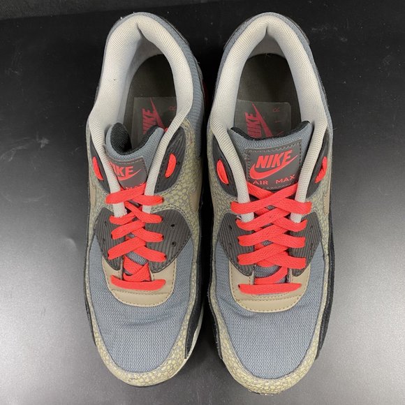 Nike Air Max 90 Premium Bamboo Safari Infrared Gray 700155-006 Men’s Size 8.5 - Picture 12 of 14